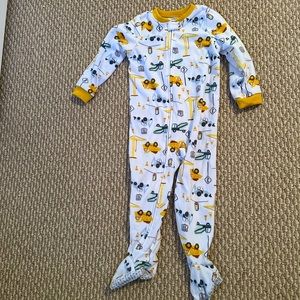 Carters 3T fleece construction footie pyjamas